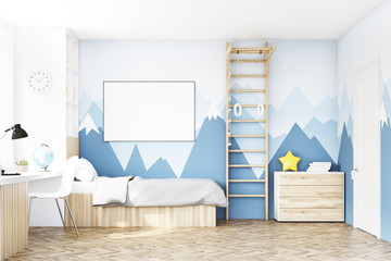 Front view of kid’s room with table