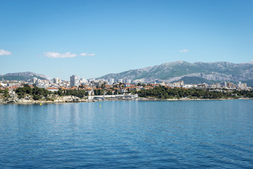Fototapeta premium The view on Split from the sea, Croatia