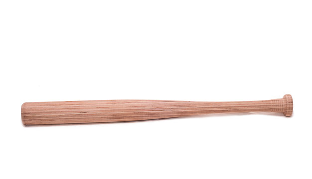 The baseball bat on white background