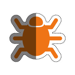 Bug system technology icon vector illustration graphic design