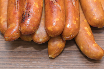grilled mix sausages