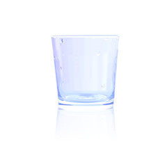 ПечатьPure transparent empty glass cup on a white background