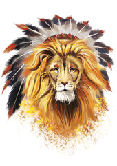 Лев иллюстрация