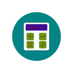 Vector illustration in flat design of calculator