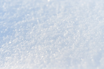 The texture of the snow