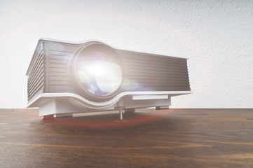 Projector on table