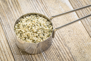 scoop of hemp seed hearts