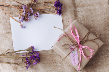 gifts,letter  and flowers for Mother's Day or Women's Day