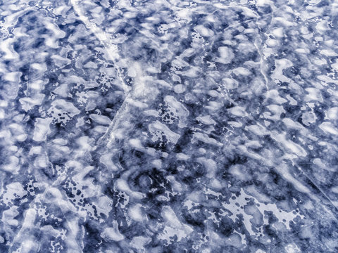 Aerial view ice, abstract