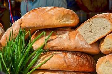 Market selling traditional bread
