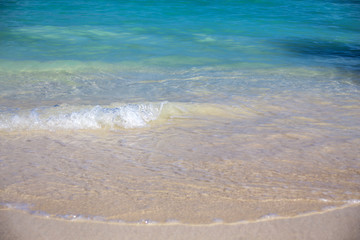 Paradise beach in Dominican Republic - crystal sea, blue sky, white sand