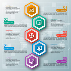 Abstract 3D Paper Infographics