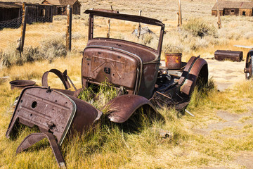Parts of Vintage Automobile in Ghost Town