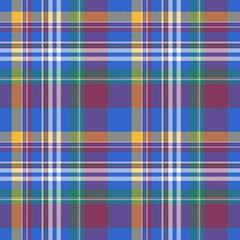 Blue check plaid tartan seamless fabric texture