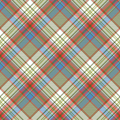 Coloured plaid shirting diagonal seamless fabric texture