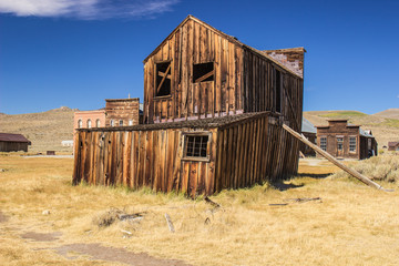 Leaning Building in California Ghost Town