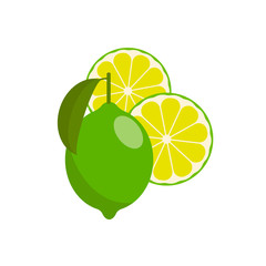 Icon set lime, vector.