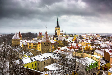 Obraz premium View of the old town. Tallinn