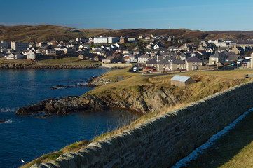 The shore of Lerwick, capital of Shetland Islands