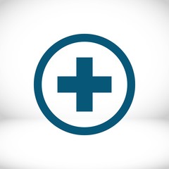 plus icon stock vector illustration flat design