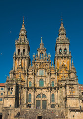 Fototapeta na wymiar Exterior of the Cathedral of Santiago de Compostela, Spain