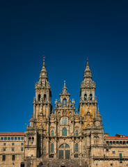 Fototapeta na wymiar Exterior of the Cathedral of Santiago de Compostela, Spain