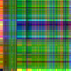 Vector green glitch background. Digital image data distortion. Interrupt signal