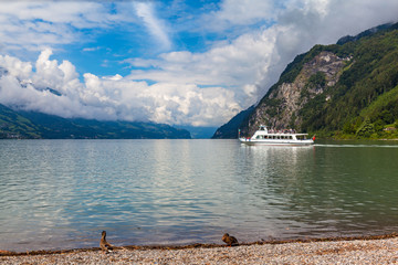 Beautiful  view of  Walensee lake