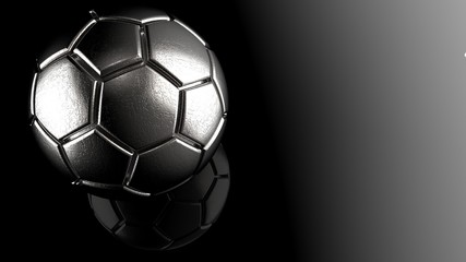 Fototapeta premium Soccer ball. 3D illustration. 3D CG. High resolution.