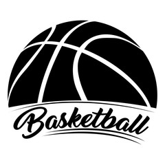 Isolated basketball emblem on a white background, Vector illustration
