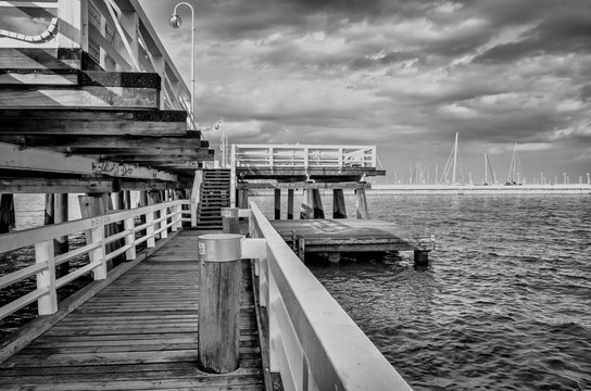 Black and white pier at Sopot, Poland © GetFocusStudio