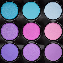Colorful eyeshadow make-up palette background