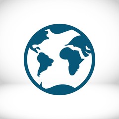 Earth icon stock vector illustration flat design