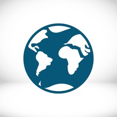 Earth icon stock vector illustration flat design
