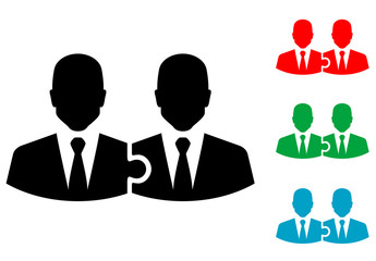 Icono plano Teamwork varios colores