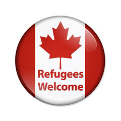 Canada is welcoming refugees button
