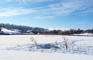 Pond in winter