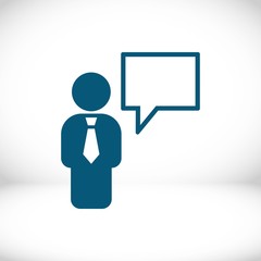 speaking of people, the chat icon stock vector illustration