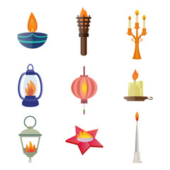 Fire torch victory champion flame icon vector illustration.