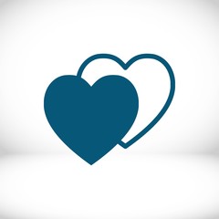 heart icon stock vector illustration flat design