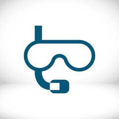 underwater Snorkelling icon stock vector illustration flat design