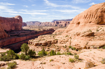 Fototapeta na wymiar View from Corona Arch near Moab Utah, USA