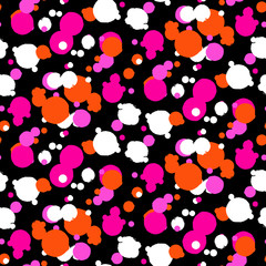 Fototapeta na wymiar Bold vector polka dot pattern