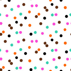 Ditsy vector polka dot pattern