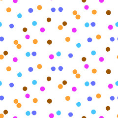 Ditsy vector polka dot pattern