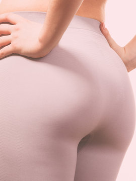 female hips wearing thermoactive underwear