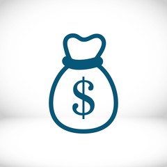 bag of money icon stock vector illustration flat design