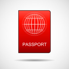 Passport vector icon