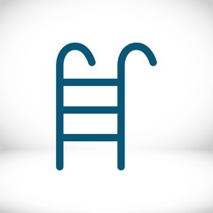 ladder icon, vector illustration. Flat design style