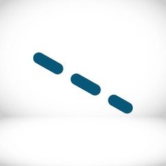 dash-dotted line icon stock vector illustration flat design